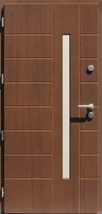 Drzwi zewnętrzne nowoczesne do domu 475,11 w kolorze orzech.