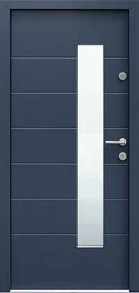 Drzwi zewnętrzne nowoczesne do domu wzór 476,2 w kolorze antracyt.