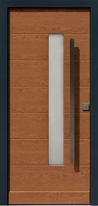 Drzwi zewnętrzne nowoczesne do domu 476,4 w kolorze złoty dab + antracyt.