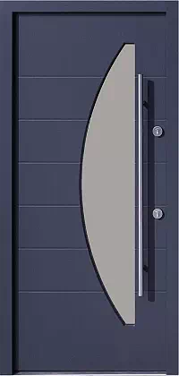 Drzwi zewnętrzne nowoczesne do domu wzór 477,1 w kolorze antracyt.