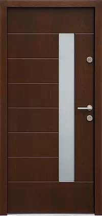 Drzwi zewnętrzne nowoczesne do domu 478,4 w kolorze orzech ciemny.