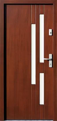 Drzwi zewnętrzne nowoczesne 484,2 mahoń