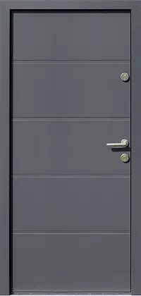Drzwi zewnętrzne nowoczesne do domu wzór 490,10 w kolorze szare.
