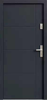 Drzwi zewnętrzne nowoczesne do domu 490,14 w kolorze antarcytowe.