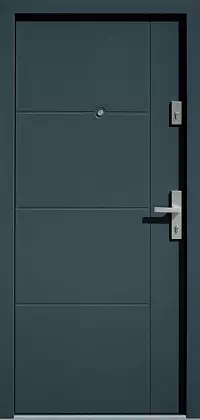 Drzwi zewnętrzne nowoczesne do domu 490,14B w kolorze antracytowe.