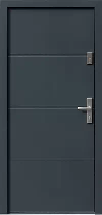 Drzwi zewnętrzne nowoczesne do domu 490,2 w kolorze antracyt.