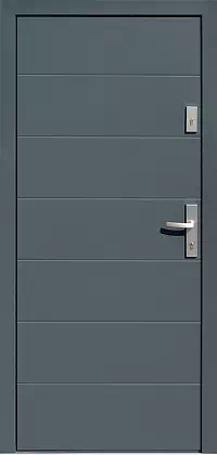 Drzwi zewnętrzne nowoczesne do domu 490,7B w kolorze biale.
