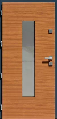 Drzwi zewnętrzne nowoczesne do domu 499,12B w kolorze złoty dąb + antracyt.