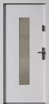 Drzwi zewnętrzne nowoczesne do domu 499,21 w kolorze białe.