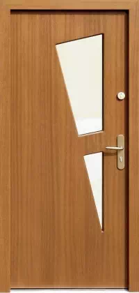 Drzwi zewnętrzne nowoczesne do domu wzór 620,4 w kolorze złoty dąb.