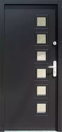 Drzwi zewnętrzne nowoczesne do domu wzór 622,5 w kolorze antracytowe.