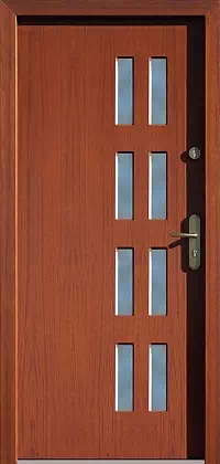 Drzwi zewnętrzne nowoczesne do domu 628,8 w kolorze kalwados.