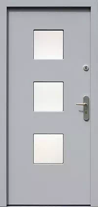 Drzwi zewnętrzne nowoczesne do domu wzór 629,4 w kolorze szare.