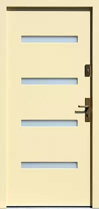 Drzwi zewnętrzne nowoczesne do domu 631,2 w kolorze kremowe.
