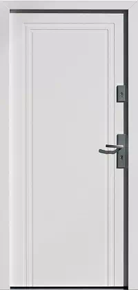 Drzwi zewnętrzne nowoczesne do domu wzór 642,1 w kolorze białe.