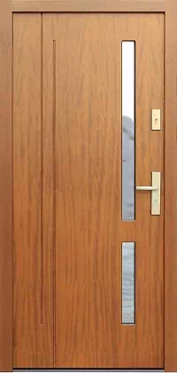 Drzwi zewnętrzne nowoczesne do domu wzór 684,5 w kolorze zloty dab.