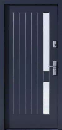 Drzwi zewnętrzne nowoczesne do domu wzór 688,1 w kolorze antracyt.